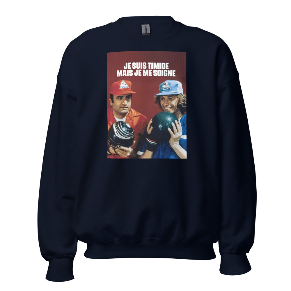 Sweat col rond — Je suis timide mais je me soigne