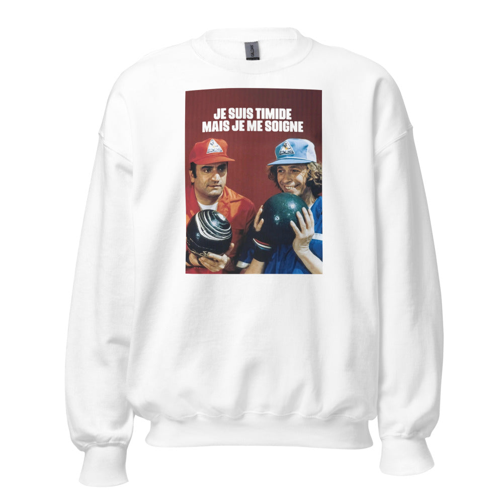Sweat col rond — Je suis timide mais je me soigne